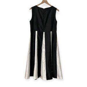 EY Boutique Women's Black White Striped Sleeveless Fit & Flare Dress Size 8